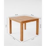 Teakea - Teak Tuintafel Vierkant | 90x90x75