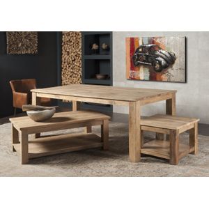 Teakea - Genua | Teak Eettafel | 160x90x78 | Black Wash