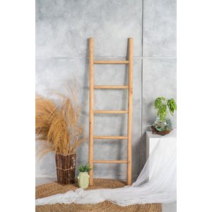 Teakea - Teakhouten decoratie ladder | Naturel Teak | 50x5x175