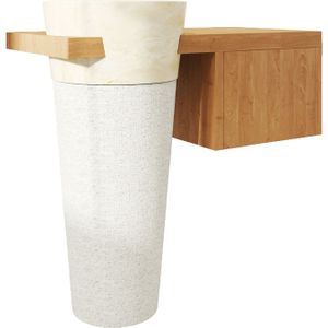 Teakea - Badmeubel Kimy Oak Pedestal Wit-80x45x50-Pure (geolied)