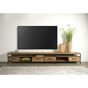 Teakea - Livorno - Teak met Stalen Frame | TV Staan - 300 x 40 x 45 ( H )