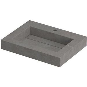 Teakea - Ink Pitch meubelwastafel 60x45cm keramische slab - 1 kraangat - Armani grey