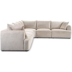 Teakea - Canterbury | 2,5-zits + chaise lounge (293 x 170 cm)  | Color = mona 110 grey white