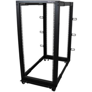 Startech 25u Adjustable Depth Open Frame 4 Post Server Rack