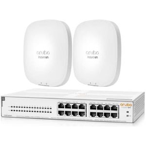 Hpe Networking Instant On 1430 16-port Gigabit Poe 64w Switch + 2x Hpe Instant On Ap22 Indoor