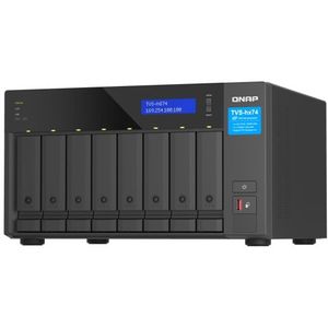 Qnap Tvs-h874x Nas Tower Intel® Core™ I9 64 Gb Ddr4 0 Tb Quts Hero Zwart