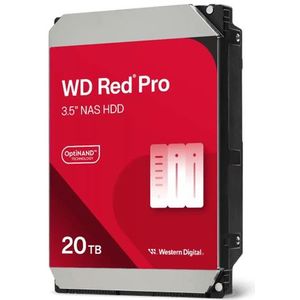 WD Red Pro - Harde Schijf - 20 TB - 3.5 inch - SATA - 7200 tpm