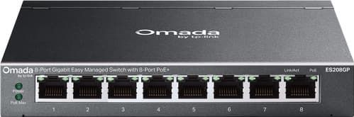 Tp-link Omada Es208gp Netwerk-switch Managed L2 Gigabit Ethernet (10/100/1000) Power Over Ethernet (poe) Din Rail Zwart