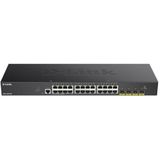 D-Link DGS-1250-28X Managed L3 Gigabit Ethernet (10/100/1000) Zwart