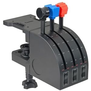 Logitech Flight Throttle Quadrant Blauw, Rood, Zwart