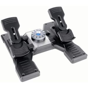 Logitech Pro Flight Rudder Pedals Zilver, Zwart