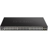 D-Link DGS-1250-52XMP Managed L3 Power over Ethernet (PoE) Zwart