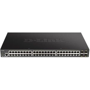 D-Link DGS-1250-52XMP Managed L3 Power over Ethernet (PoE) Zwart