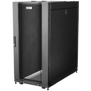 Startech Startech.com 4 Post 25u Netwerkkast, Vergrendelbare 19" Patchkast Voor Computer / Av / It / Data Apparatuur, Server Rack Voor Bureau/thuis Met Wielen & Verstelbare Montagerails