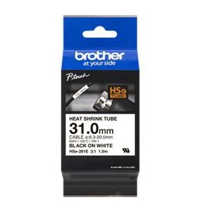 Brother Tape Krimpkous 31mm Hse-261e Zwart/wit