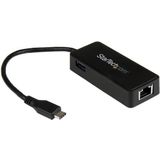 Startech Usb 3.1 Usb-c To Gigabit Network Adapter With Extra Usb Port