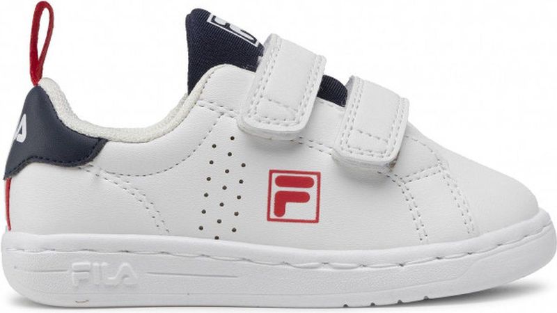 Fila - Crosscourt 2 Nt Velcro - Casual Schoenen - Wit/Navy/Rood - Kinderen