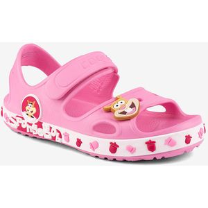 Kindersandalen coqui yogi dk. roze/wit sb sandy + amulet 22/23