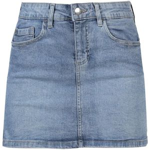 Maura light blue damesrok - elegante midi van katoen