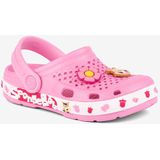 Kinderklompen coqui lindo dk. roze/wit sb sandy + amulet 26/27