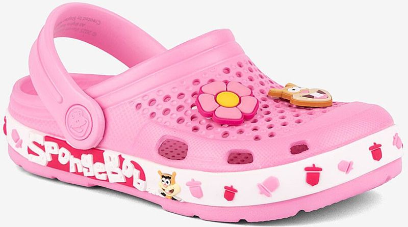 Kinderklompen coqui lindo dk. roze/wit sb sandy + amulet 26/27