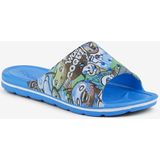 Kinderslippers coqui long printed zeeblauw 30/31