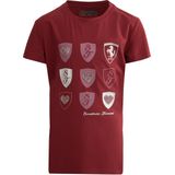 Ferrari kinder t-shirt jersey & georgette bordeaux, 9 jaar