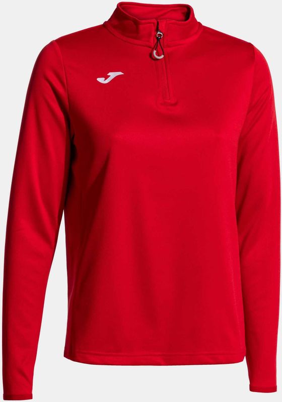 Joma Running Night Fleece Met Halve Rits Rood Vrouw