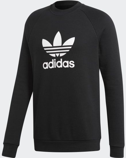 Sport unisex sweatshirt adidas crew nek trui zwart, xs
