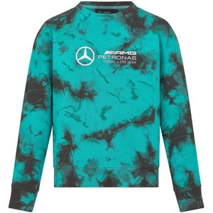Dames Sweatshirt Mercedes WMNS Mapf1 FW Tie Dye Crew Neck Sweatshirt Multgroen L