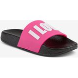 Kinderslippers coqui ruki zwart/fuchsia love 31/32