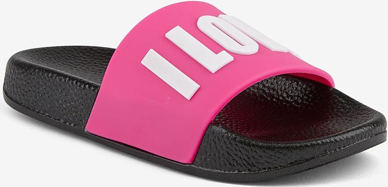 Kinderslippers coqui ruki zwart/fuchsia love 31/32