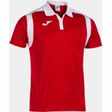 Joma polo championship sportshirt rood-wit 2xs unisex