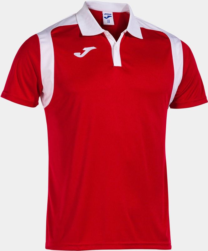 Joma polo championship sportshirt rood-wit 2xs unisex