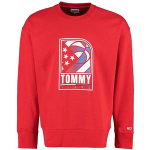 Tommy Jeans - Basketball Crew - Sweatshirt - Rood - Heren