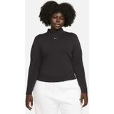 Dames t-shirt nike essentiële mock top met lange mouwen (plus size) 2x