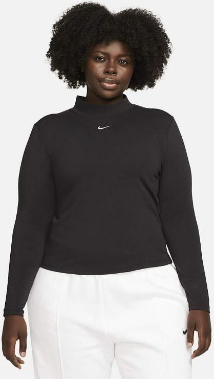 Dames t-shirt nike essentiële mock top met lange mouwen (plus size) 2x