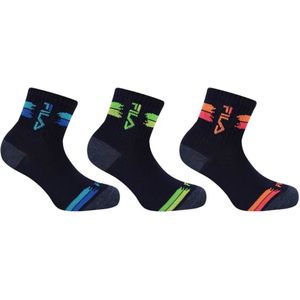 Fila Socks 3-Pack JR Boy Quarter Navy Black 27-30