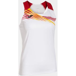 Women's joma elite x tank top white-red, l