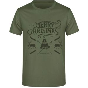 Men's t-shirt jm christmas olive, m