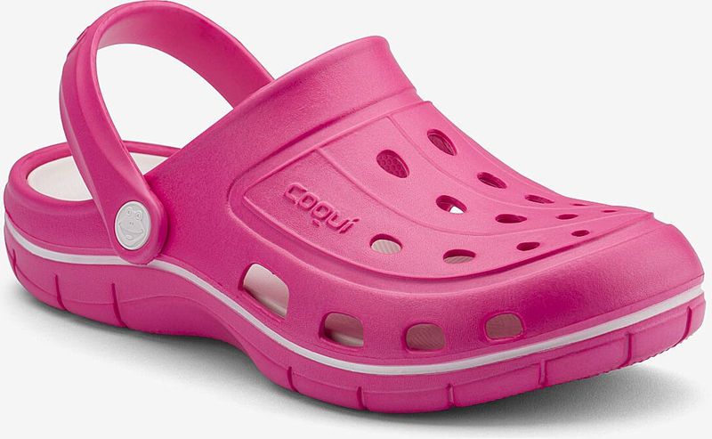 Damesklompen coqui jumper lt. fuchsia/wit 37