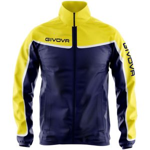 Sports jacket givova asia unisex blue-yellow, 2xs