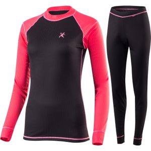 Dames Thermoset Klimatex Darla Zwart-Roze XL