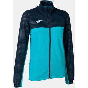 Dames Sweatshirt Joma Montreal Full Zip Fluor Turq-Navy Turquoise 2xl