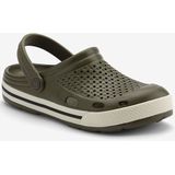 Herenklompen coqui lindo legergroen/wit 45