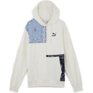 Women's Sweatshirt Puma Paisley Hoody White-Black-Blue Xl