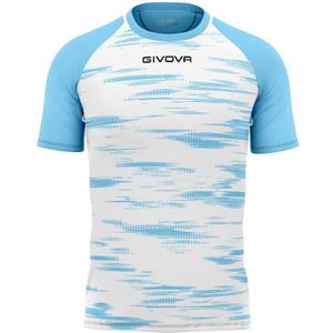 Sports T-shirt Givova Pixel White-Sky M