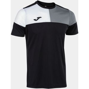 Sports t-shirt joma crew black-grey-white, 2xs