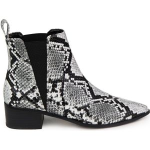 Buffalo - ZLN 0750 - Enkellaarsjes - Zwart/Wit - Snake Print