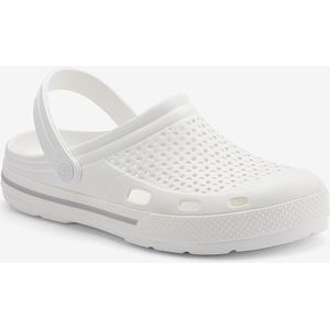 Herenklompen coqui lindo wit/wit kaki grijs 45